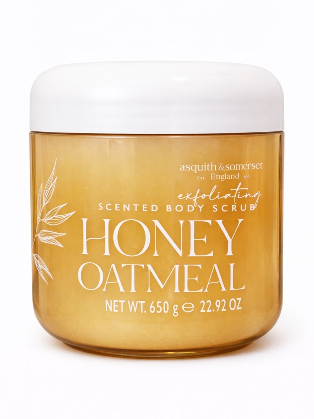 Asquith & Somerset Exfoliating Body Scrub, Honey Oatmeal Scent, 23 oz
